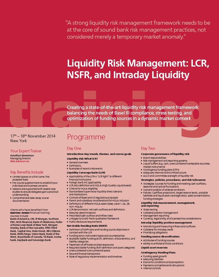 Marcus Evans Event Liquidity Risk Management Thumbnail